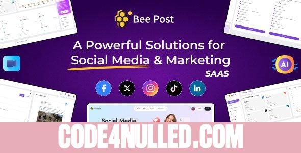 BeePost v2.0 - AI Social Media Management & Content Creation SaaS with Subscription System - nulled