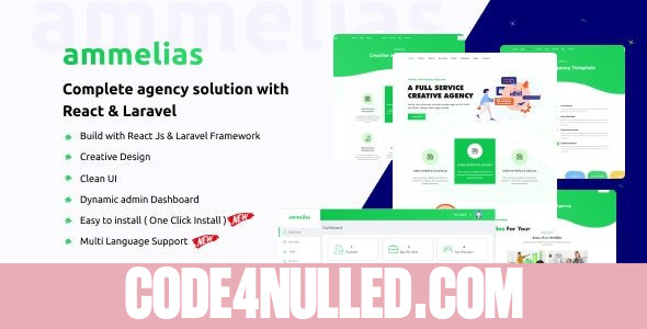 Ammelias v1.4 - Laravel React Agency CMS