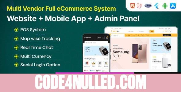 Shopo eCommerce v6.0.0 - Multivendor eCommerce Flutter App with Admin Panel, Website & PWA
