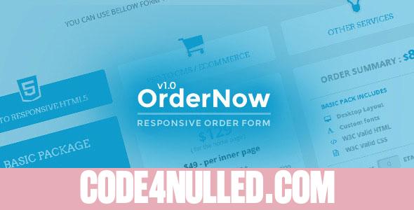 OrderNow - Responsive Order Form