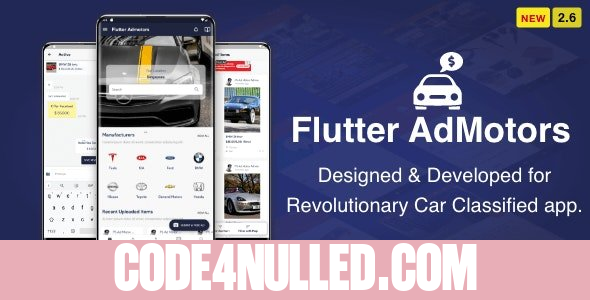 Flutter AdMotors For Car Classified BuySell iOS and Android App with Chat v2.6