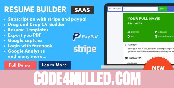 ResumeFaGo v1.2 - Saas Resume and CV buider - nulled