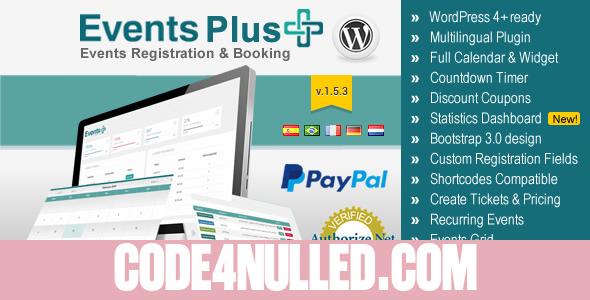 WordPress Events Calendar Registration & Booking v1.5.3