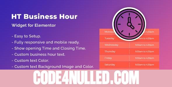 HT Business Hour Widget for Elementor v1.0.4