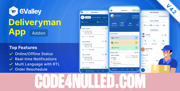6Valley e-commerce v4.2 - Delivery Man flutter app