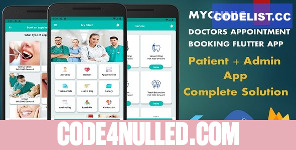 Myclinic v1.4.3 - Doctors Appointment Booking App (Admin + Patient) | Complete Solution | Flutter