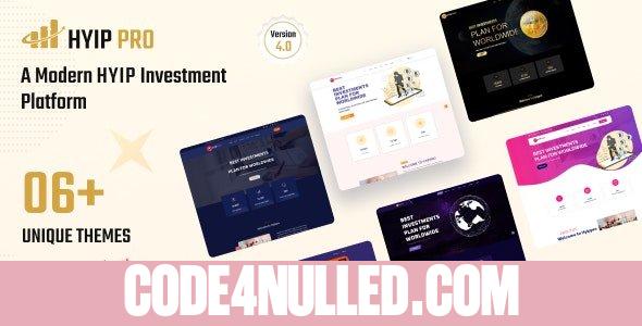 HYIP PRO v4.1 - A Modern HYIP Investmet Platform - nulled