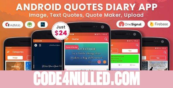 Android Quotes Diary v5.0 - Image, Text Quotes, Quote Maker, Upload