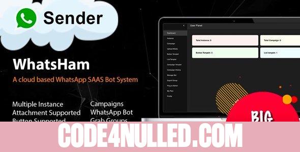 WhatsHam v2.0.5 - A cloud based WhatsApp SAAS System