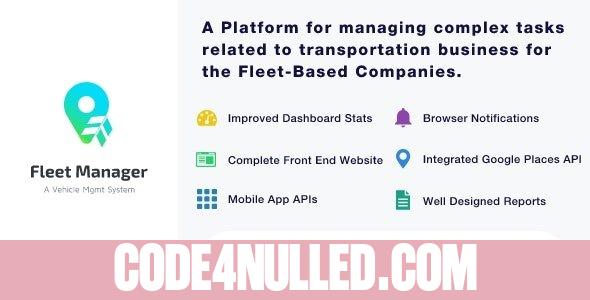 Fleet Manager v6.0 - Vehicle Management & Booking System - nulled