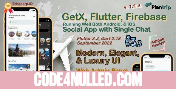 PlanTrip v1.1.3 - Social Flutter v.3.3 Full App with Chat | Web Admin Panel | Google Admob