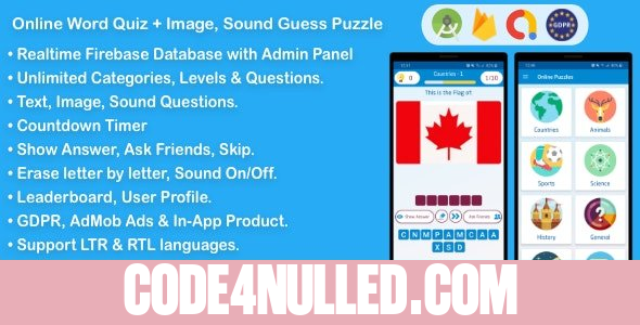 Online Word Quiz + Image Guess + Sound Guess Puzzle Game for Android v2.7