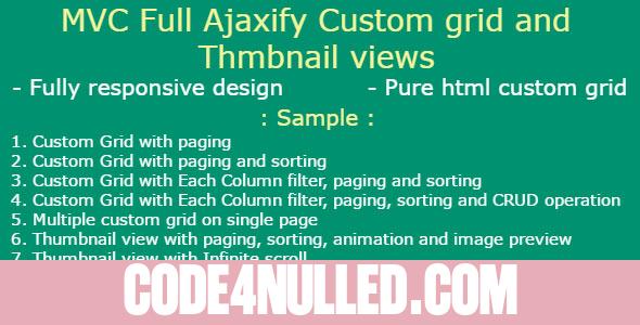 Asp.Net MVC full Ajaxify and bootstrap Grid With CRUD Operation
