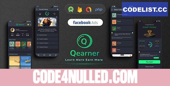 Qearner v1.0.3 – Quiz App - Android Quiz game with Earning System + Admin panel - nulled