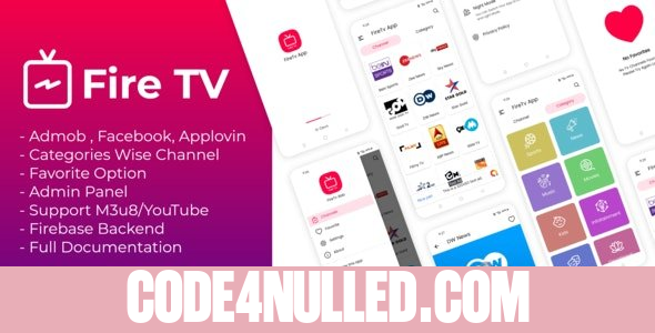 Live TV with Firebase Admin Panel and Admob , Facebook Ads v1.4