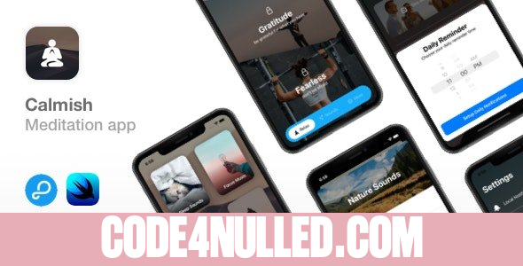 Calmish v1.0 - Meditation & Relaxation SwiftUI app - iOS 14 ready