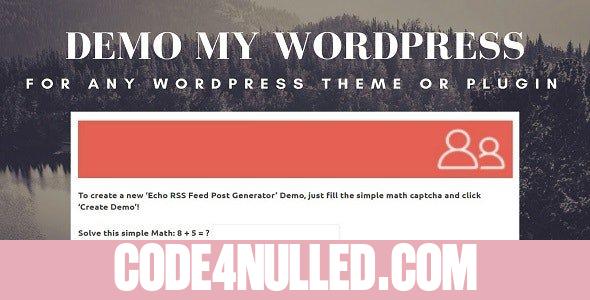 Demo My WordPress v1.1.0 - Temporary WordPress Install Creator