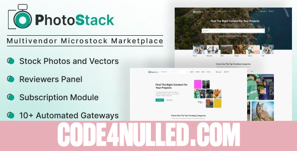 PhotoStack v1.0 - Multivendor Microstock Marketplace