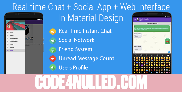 Real Time Chat + Social System + Web Interface