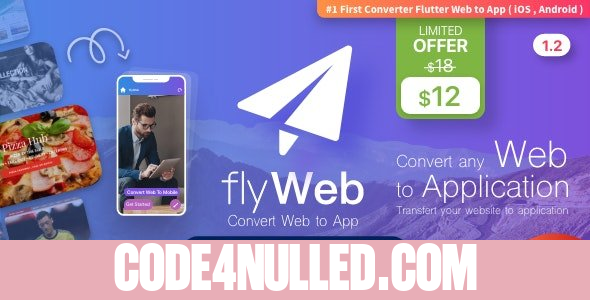 FlyWeb for Web to App Convertor Flutter + Admin Panel v1.2