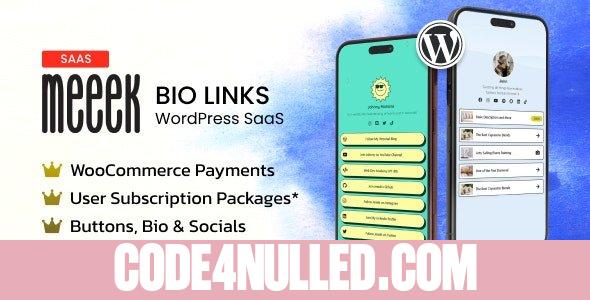 Meeek v1.6.2 - Bio Links SaaS (WordPress)