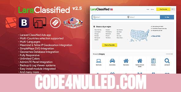 LaraClassified v2.5 - Geo Classified Ads CMS