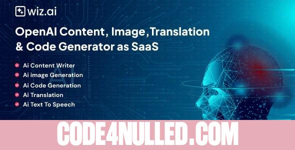 WizAI v1.5 - OpenAI Content, Image, Translation, ChatBot, and Speech to Text Generator SaaS Platform