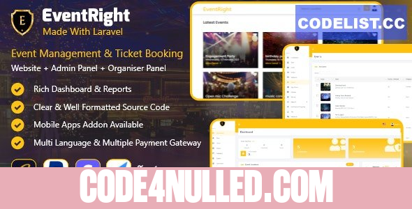 EventRight v6.2 - Ticket Sales and Event Booking & Management System - (saas) - nulled