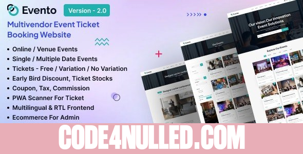 Evento v2.0 - Multivendor Event Ticket Booking Website - nulled