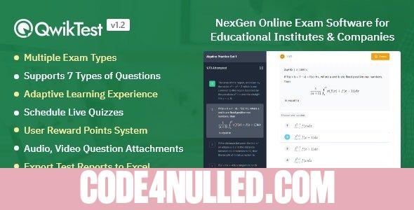 QwikTest v1.2.0 - NexGen Online Exam & Quiz Software