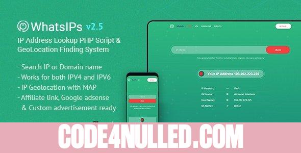 WhatsIPs v2.5 - IP Address Lookup PHP Script