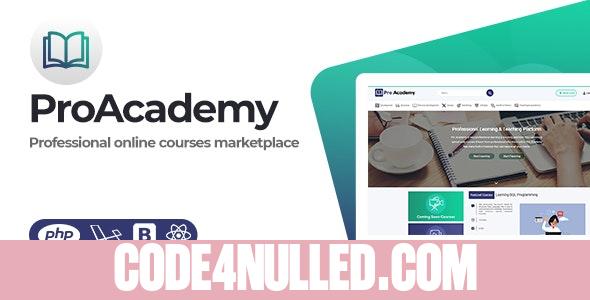 Proacademy v1.3 - LMS & Online Courses Marketplace