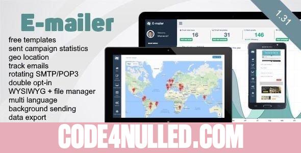 E-mailer v1.31 - newsletter & mailing system