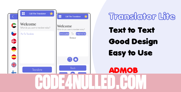 Translator Lite, Text to Text + Admob