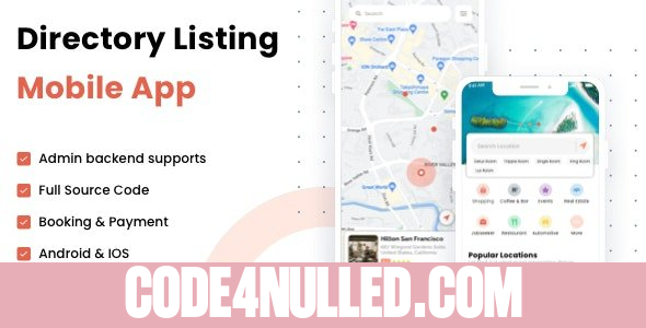 Listar FluxPro v1.3.4 - Flutter mobile directory listing & booking - Wordpress Backend
