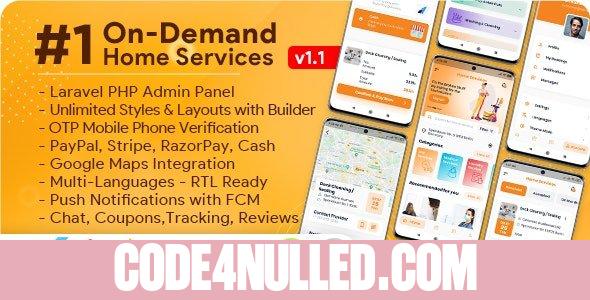 On-Demand Home Services, Business Listing, Handyman Booking with Admin Panel  v1.1.6