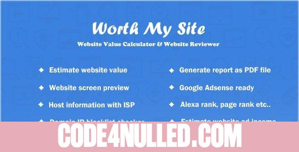 Worth My Site v1.9.9 - Website Value Calculator - nulled