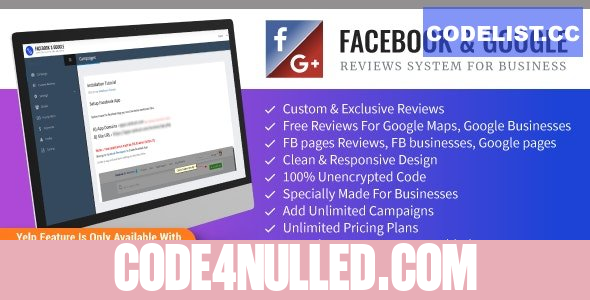 Facebook And Google Reviews System For Businesses v1.4
