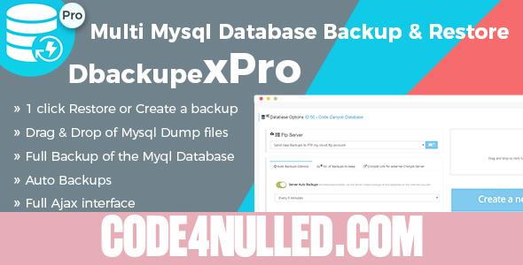 Professional Mysql Database Backup & Restore Script - DbackupeX Pro