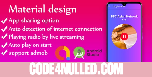 Single Radio android Radio app + admob v1.0