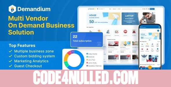 Demandium v3.1 - Multi Provider On Demand, Handyman, Home service App with admin panel - nulled