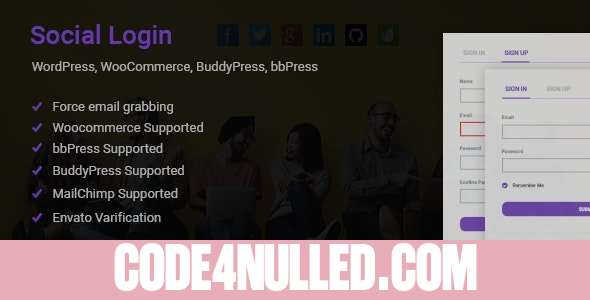 Social Login for WordPress WooCommerce BuddyPress bbPress v1.6.0