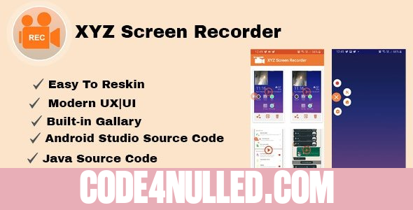 XYZ Screen Recorder v1.0 - Native Android App - Admob Ads