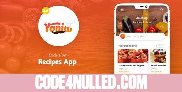 Yonia v4.0 - Complete React Native Recipes App + Admin Panel