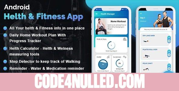 Workout Manager & Health Calculator for Fitness ( Water medicine reminder & pedometer ) v1.1