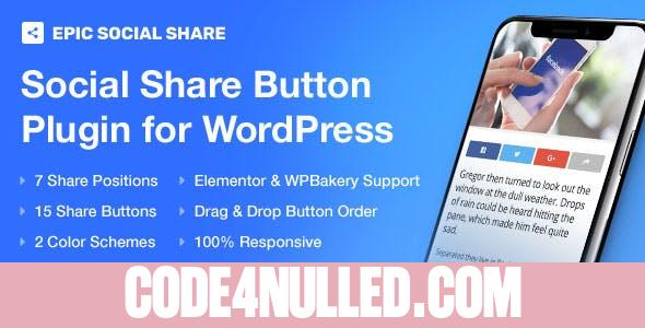 Epic Social Share Button for WordPress v1.0.0