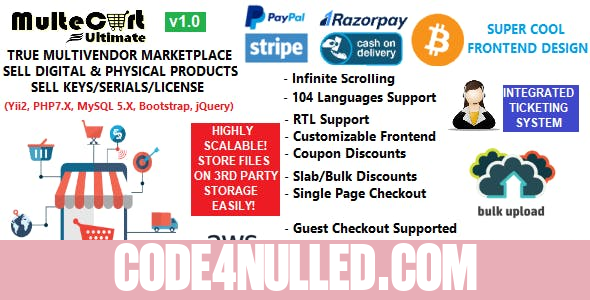 MulteCart Ultimate Ecommerce - Digital Multivendor Marketplace Ecommerce - eShop CMS
