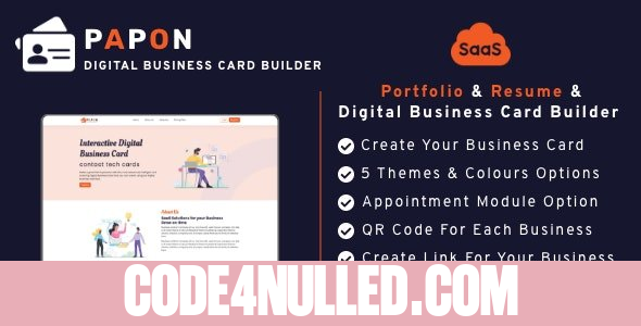 Papon v1.1 - Digital Business Card Builder SaaS