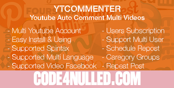 YTCommenter - Youtube Auto Comment Multi Videos