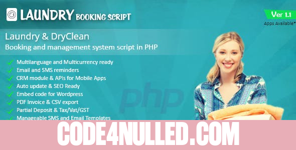 Laundry booking and management script v1.0